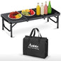 Anbte 34.2" x 15.7" Small Low Folding Picnic Table, 10.3" Height, Black