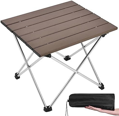 Grope Portable Camping Table,Aluminum Folding Beach Table (Coffee-S)