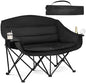 Double Camping Chair Loveseat -2 Person Oversized Padded Outdoor Camp Couch
