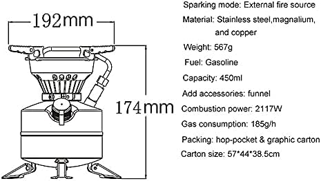 Outdoor Mini One-Piece Liquid Fuel Camping Gasoline Stove Burner Lightweight Portable Gasoline Stove