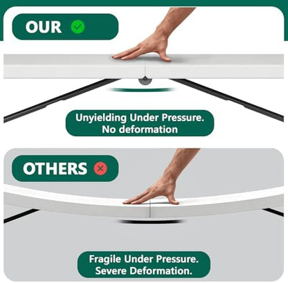 Folding Table 2 Pack, 6FT Folding Table Portable with Built-in Handle, Heavy Duty Plastic Table with Steel Legs Supports to 300lbs, Suitable for Party, Camping, Events Indoor&Outdoor Use, White