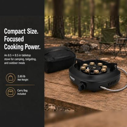 FirePort 25 Portable Propane Stove, 25,000 BTU, Black