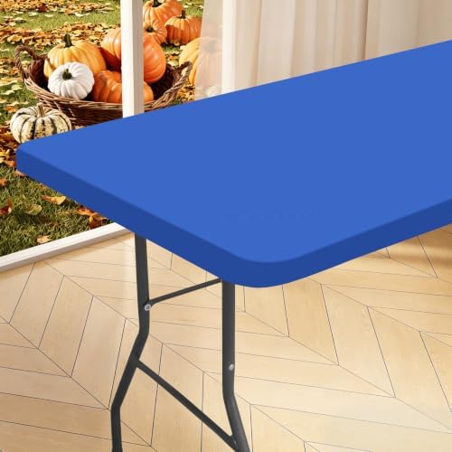 homing Rectangle Table Cloth Cover 5 Foot Blue Elastic Fitted Tablecloth