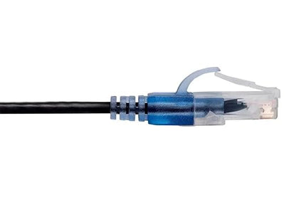 Monoprice Cat6A 1ft Black Patch Cable UTP 30AWG 10G Pure Bare Copper Snagless RJ45 SlimRun Series Ethernet Cable