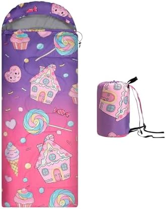 Kids Sleeping Bag for Camping, Lightweight 3 Season Cold Weather Warm Bag