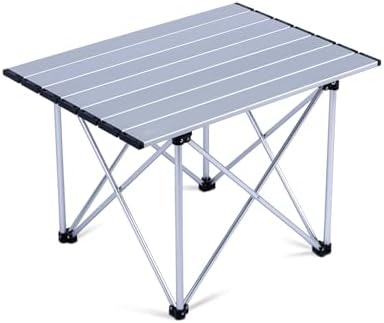 iClimb Ultralight Compact Camping Folding Table (Reinforced Silver - L)