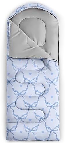 QOOMO Camping Sleeping Bags,3 Season Warm & Cool Weather,Lightweight,Waterproof Sleeping Bags for Adults & Kids,Traveling,and Outdoors,Camping Gear Equipment