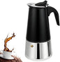 2 Cup Stovetop Espresso Maker Stainless Steel Moka Pot Stove Top Percolator Italian Coffee Makers Capable Mocha Greca Machine Cafe Classic Induction Cookers for Home and Camping 100ml 3.3oz