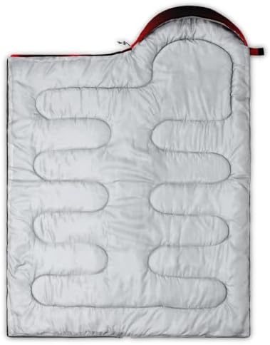 QOOMO Camping Sleeping Bags,3 Season Warm & Cool Weather,Lightweight,Waterproof Sleeping Bags for Adults & Kids,Traveling,and Outdoors,Camping Gear Equipment