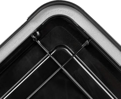IRIS USA 3-Pack 106 Qt Storage Bins with Gasket Lids, Black/Red