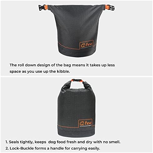 FXW Dog Food Travel Bag, Large Capacity for Travel Kibble Storage, 21 Cups