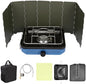 Uniflasy Propane Camping Stove with Carry Bag and Cookware Set