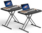 Folding Table 30 Inch -2Pack, Small Desk Adjustable Height TV Tray for Laptop, Couch, Camping - Heavy Duty Utility Foldable Table for Small Spaces, No Assembly Required, Black Granite