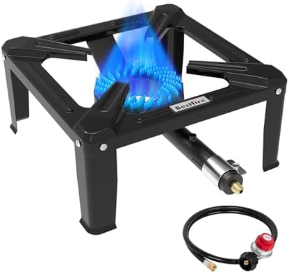 Bestfire High Pressure Propane Burner, 26,000 BTU Single Propane Stove