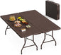 VSOAEIL 6 Foot Folding Table 2 Pack, 6 FT Foldable Plastic Table Heavy Duty