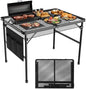 WildFinder Folding Grill Table, 3x2 FT Height Adjustable Camping Table