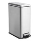 12 Gallon Trash Can, Stainless Steel Kitchen Garbage Can with Removal Inner Bucket, Soft Close Lid, Step on Trash Can for Home and Office, 45 Liter Capacity, Silver