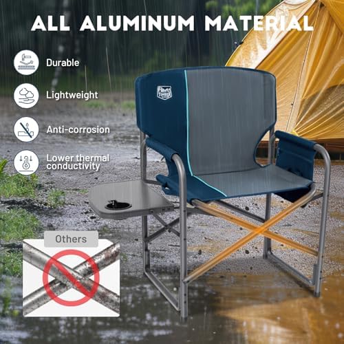 TIMBER RIDGE Aluminum Oversized Camping Chair, Support 400lbs