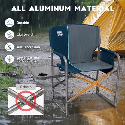 TIMBER RIDGE Aluminum Oversized Camping Chair, Support 400lbs