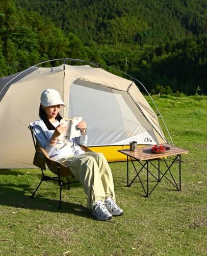 iClimb Ultralight Compact Camping Folding Table (Reinforced Blue - L)