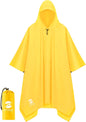 SaphiRose Hooded Rain Poncho Waterproof Raincoat Jacket for Men Women Adults