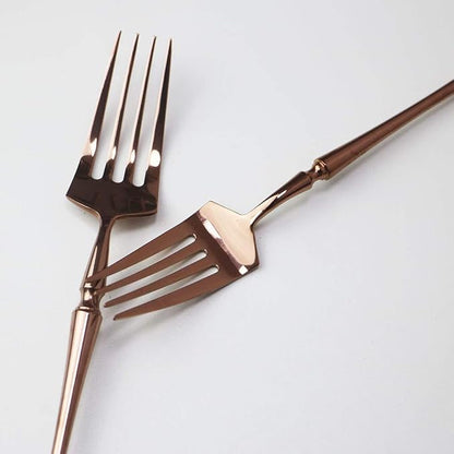 JASHII 20-piece 18/10 Stainless Steel Rose Gold Flatware/Cutlery/Tableware Set Service for 4 Person, Include Knife/Fork/Spoon, Mirror Polished (Rose)
