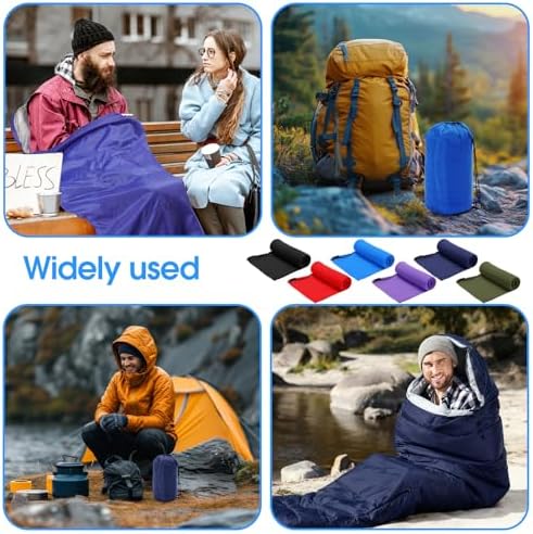 Hahafelt 6 Pack Sleeping Bags with Fleece Liner Adults Camping,Colorful