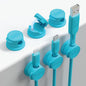 BLACK+DECKER Magnetic Cord Organizer Holder, 6 Pack Magnetic Cable Clips, Under Desk Cable Management, Strong Adhesive Cord Holder for Nightstand Kitchen Appliances Car Wall Office, Phone Wire Keeper