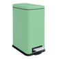 Bathroom Trash Can with Lid, 16.7L/ 4.4 Gallon Trash Can with Removable Inner Bucket, Soft Close lid, Stainless Steel Step Pedal Garbage Can for Bathroom, Bedroom, Kitchen, Home Office, Green