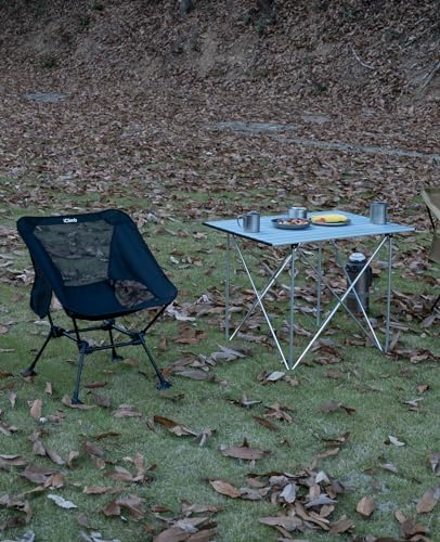 iClimb Ultralight Compact Camping Folding Table (Reinforced Silver - XL)