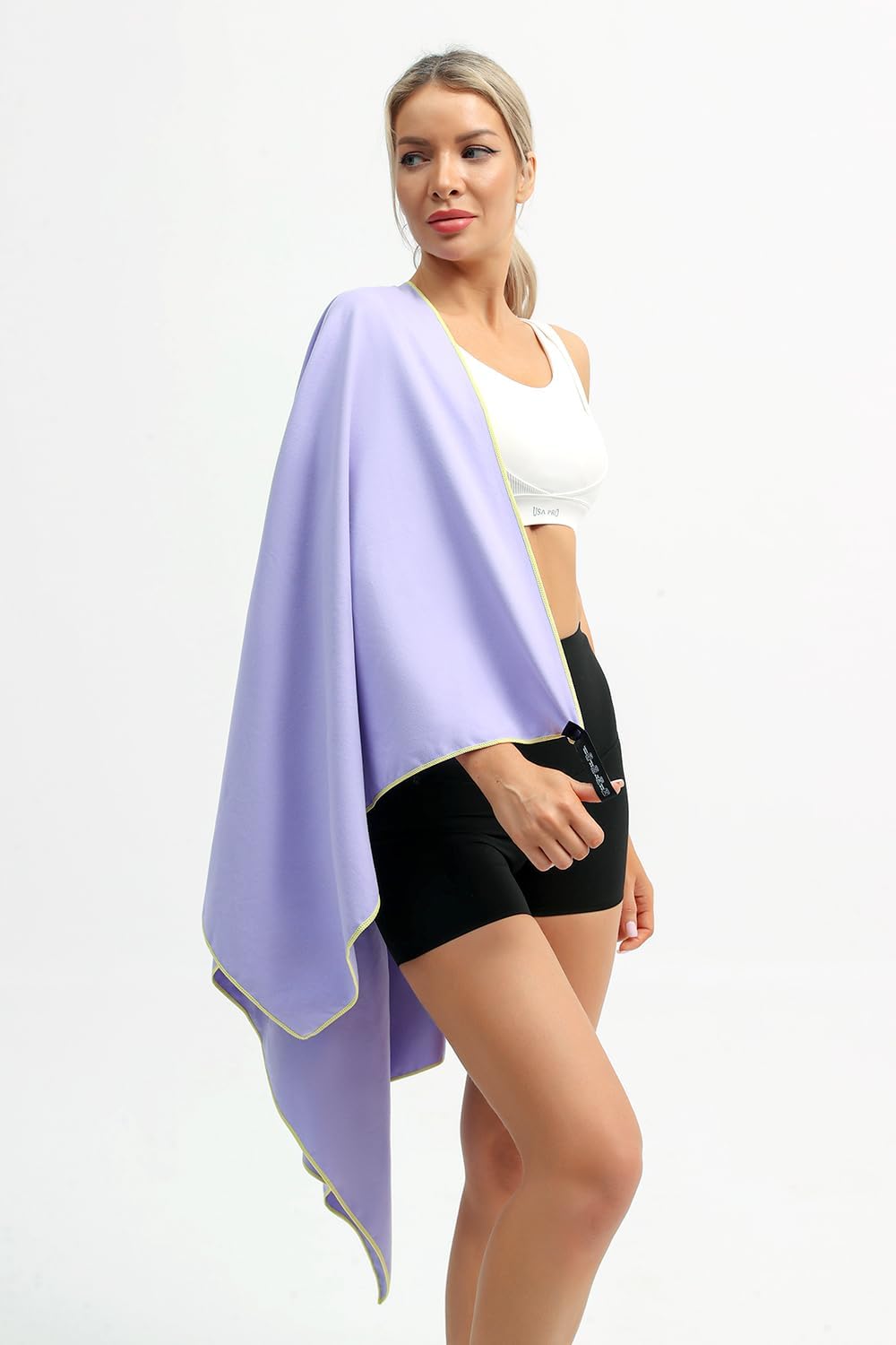 Eunzel Quick Dry Camping Towel, Microfiber Travel Towel 3 Size at 1 Pack,Fast Drying Towel Set for Camping, Beach, Gym, Sports, Yoga & Swimming Pool, Taro Purple