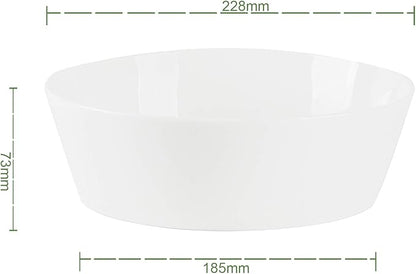 Bone China Cone Shape, Elegance White 20pc Dinnerware Set