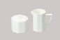 Bone China Cone Shape, Elegance White Sugar & Creamer Set