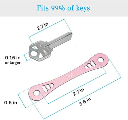EM Premium Products Compact Key Holder - Pocket Key Organizer - 14 Keys Key Bar