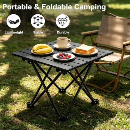 2 Pcs Portable Camping Table, Folding Beach Table