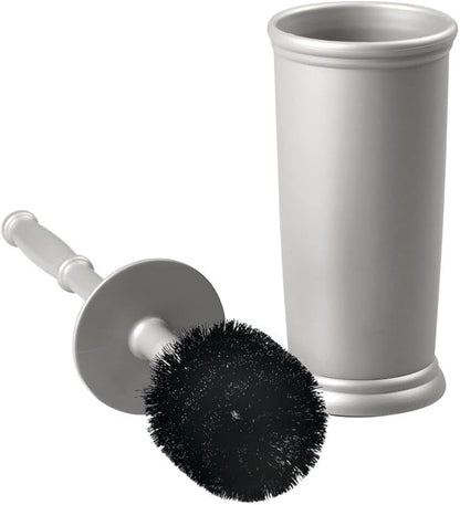 mDesign Hidden Plunger and Brush Set for Toilet Bowl - Modern Toilet Brush and Plunger Set - Brush Cleaner and Plunger Combo with Holder Caddy for Bathroom - Hyde Collection - Set of 2 - Gray