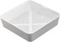 8.5-inch Floor Sink Drain Cover Alternative, Square Drain Basket for Restaurants, Use Below 3 Compartment Sink. Sink Strainer with 0.19-inch Holes, Versatile Plastic Drain Screen Basket