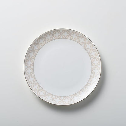 Bone China Dinner Plate Simple plain Smooth Classic pattern 10.5 inches