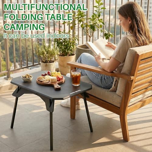 TOPCHANCES Folding Camping Table Outdoor,Ultralight Aluminum Camping Tables Multifunctional Portable Folding Table with Carrying Bag for Holiday Festival Camping Travel Picnic Grilling