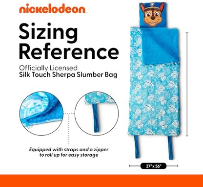 Silk Touch Sherpa Slumber Bag for Boys and Girls, Sleeping Bag with Zipper, Sleepover Set, 27 x 56 inches