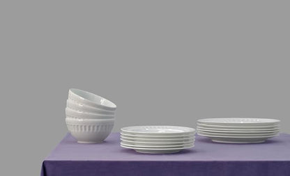 kanthea Bone China Appetizer Plates Set of 4, Serving Dishes