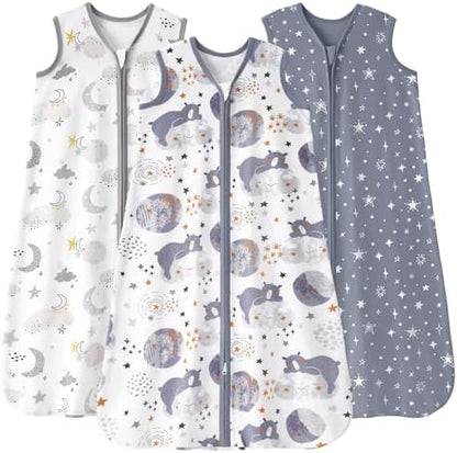 Baby Sleep Sack 6-12 Months 0.5 Tog Soft Sleeping Bag 100% Cotton