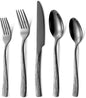 Black Hammered Silverware Set, Heavy Duty Flatware Set, 18/0 Stainless Steel