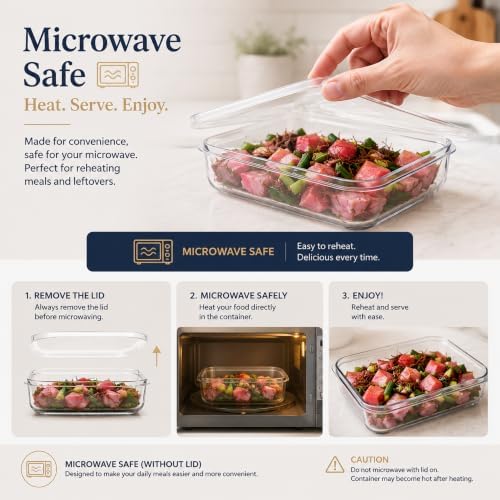 Lustroware 3 Set, Micro Clear Kitchen Pantry Food Storage Container Set with Lid, Shatterproof, BPA Free, Dishwasher, Microwave Safe Canister, Fridge Refrigerator Organizer (1.0qt / 1.4qt / 2.3qt)