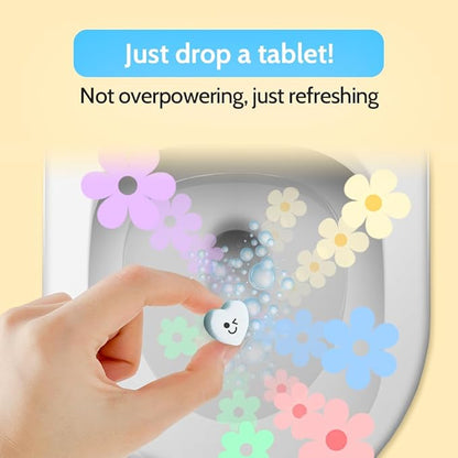 Effervescent Bathroom Air Freshener - Cherry Blossom - Toilet Deodorizer, Bathroom Odor Eliminator, Toilet Freshener, Flushable Air Freshener Toilet Tablets, 30 Count (Pack of 1)