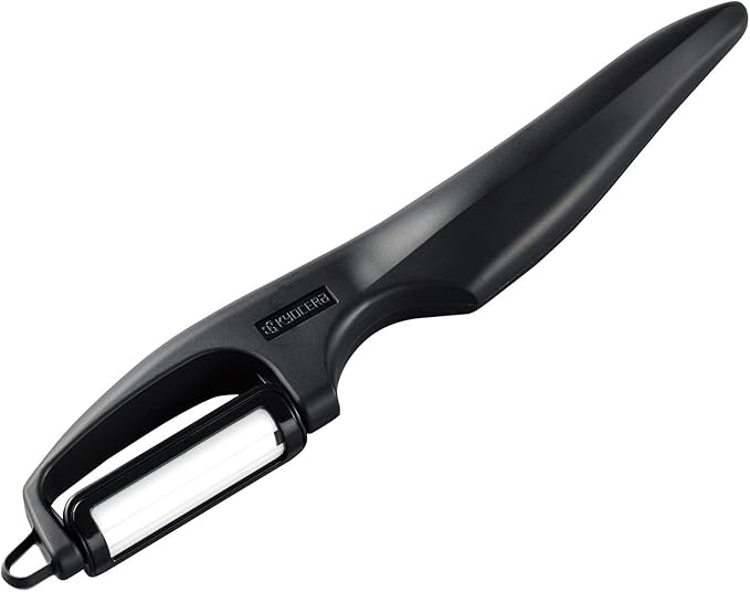 Kyocera Advanced Ceramic Vertical Double Edge Blade Peeler, Black