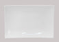 Bone China Square Shape, Elegance White Rectangular Platter 9" x 5", Set of 2 Pieces