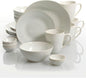 The Season Essentials Ceramic Tunisian Mist Dinnerware Set - 20 Piece, White