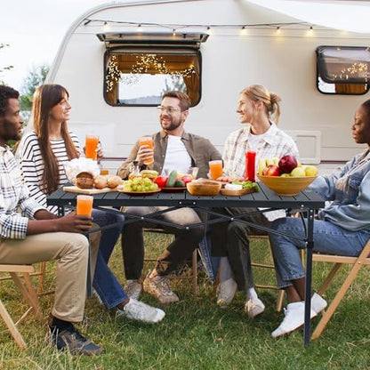 OUTSIDER Roll-Up Aluminum Camping Table for 4-6 People