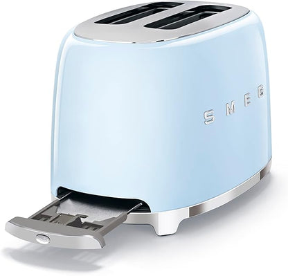 Smeg Retro Drip Coffee Machine and 2-Slice Toaster Bundle… (Blue)